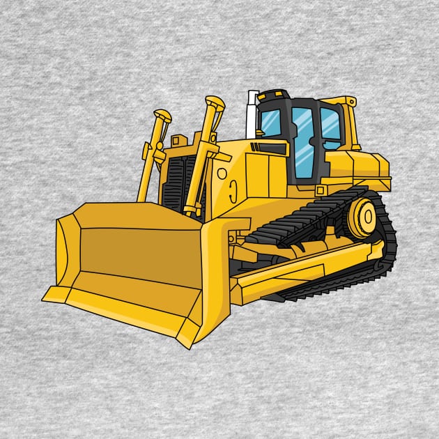 Bulldozer cartoon illustration by Cartoons of fun